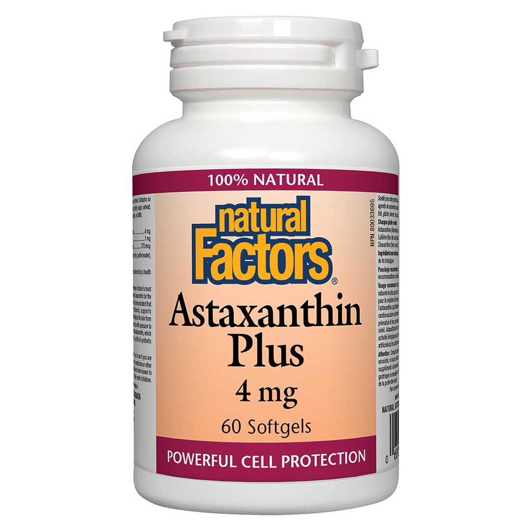 Natural Factors Astaxanthin Plus (60 SoftGels) - Lifestyle Markets