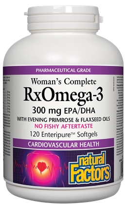 Natural Factors Woman's Complete Rx Omega-3 (300 mg EPA/DHA) (120 SoftGels) - Lifestyle Markets
