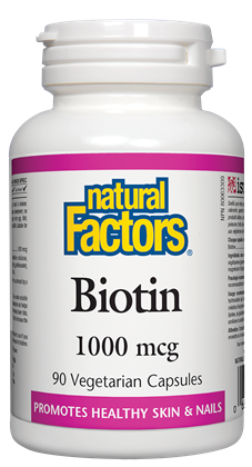 Natural Factors Biotin (1,000mcg) (90 Vegetarian Capsules) - Lifestyle Markets