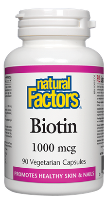 Natural Factors Biotin (1,000mcg) (90 Vegetarian Capsules) - Lifestyle Markets