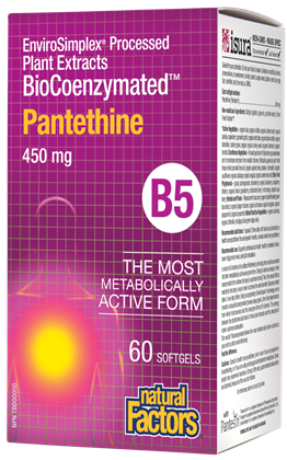 Natural Factors BioCoenzymated Pantethine B5 (450 mg) (60 Soft Gels) - Lifestyle Markets