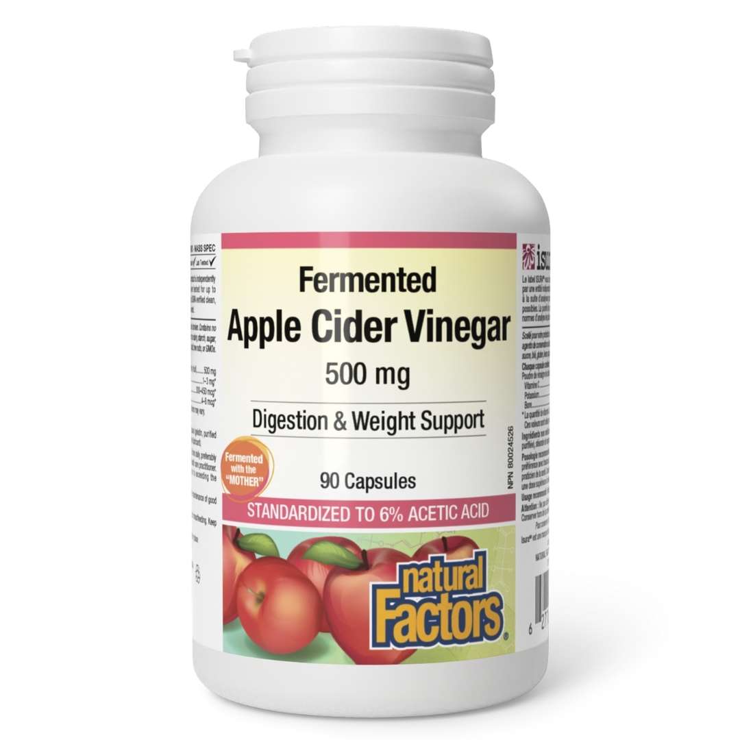 Natural Factors Apple Cider Vinegar (500mg) (90 Capsules) - Lifestyle Markets