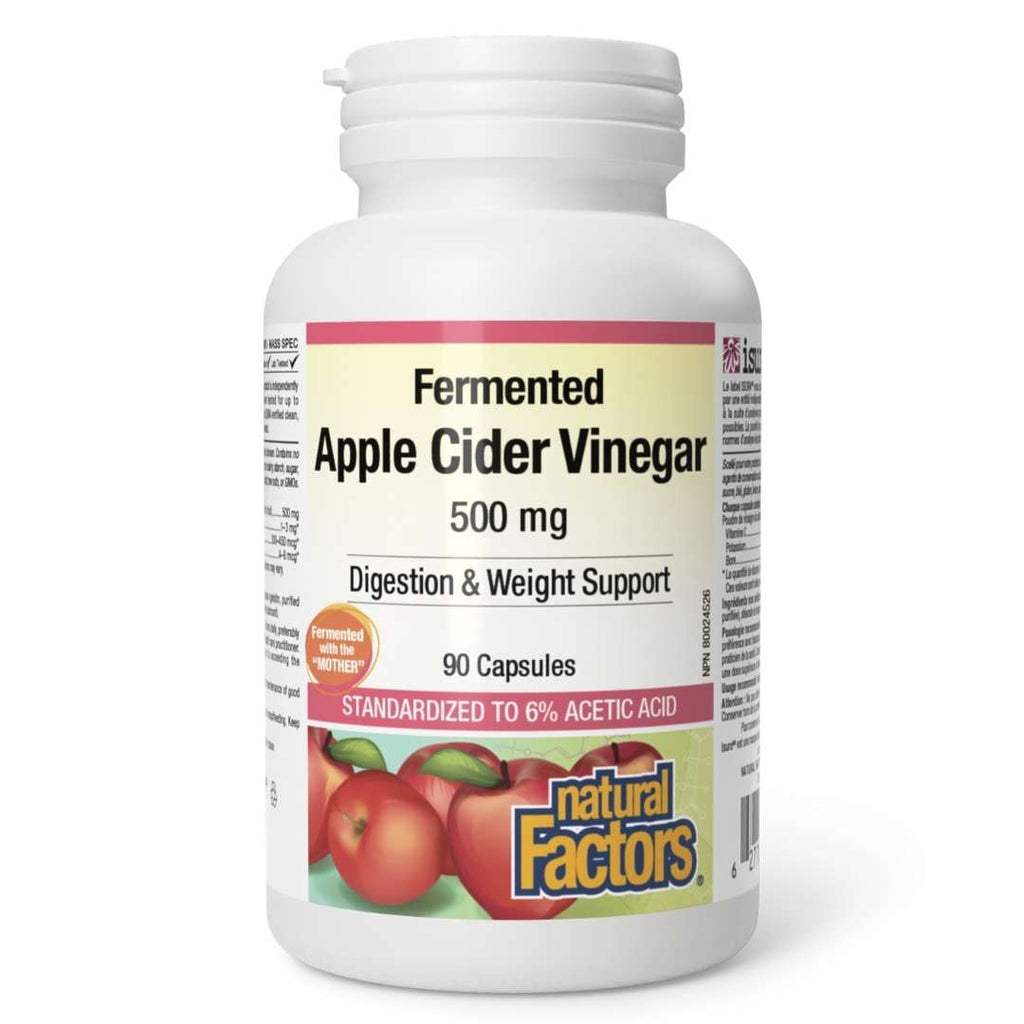 Natural Factors Apple Cider Vinegar (500mg) (90 Capsules) - Lifestyle Markets