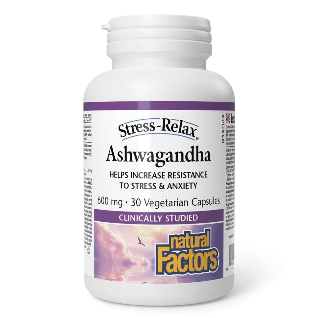 Natural Factors Ashwagandha 600mg (30 vcaps) - Lifestyle Markets