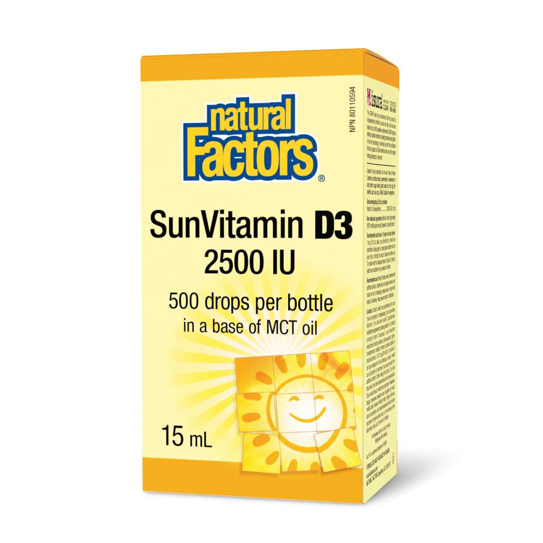 Natural Factors SunVitamin D3 2,500IU (15ml) - Lifestyle Markets