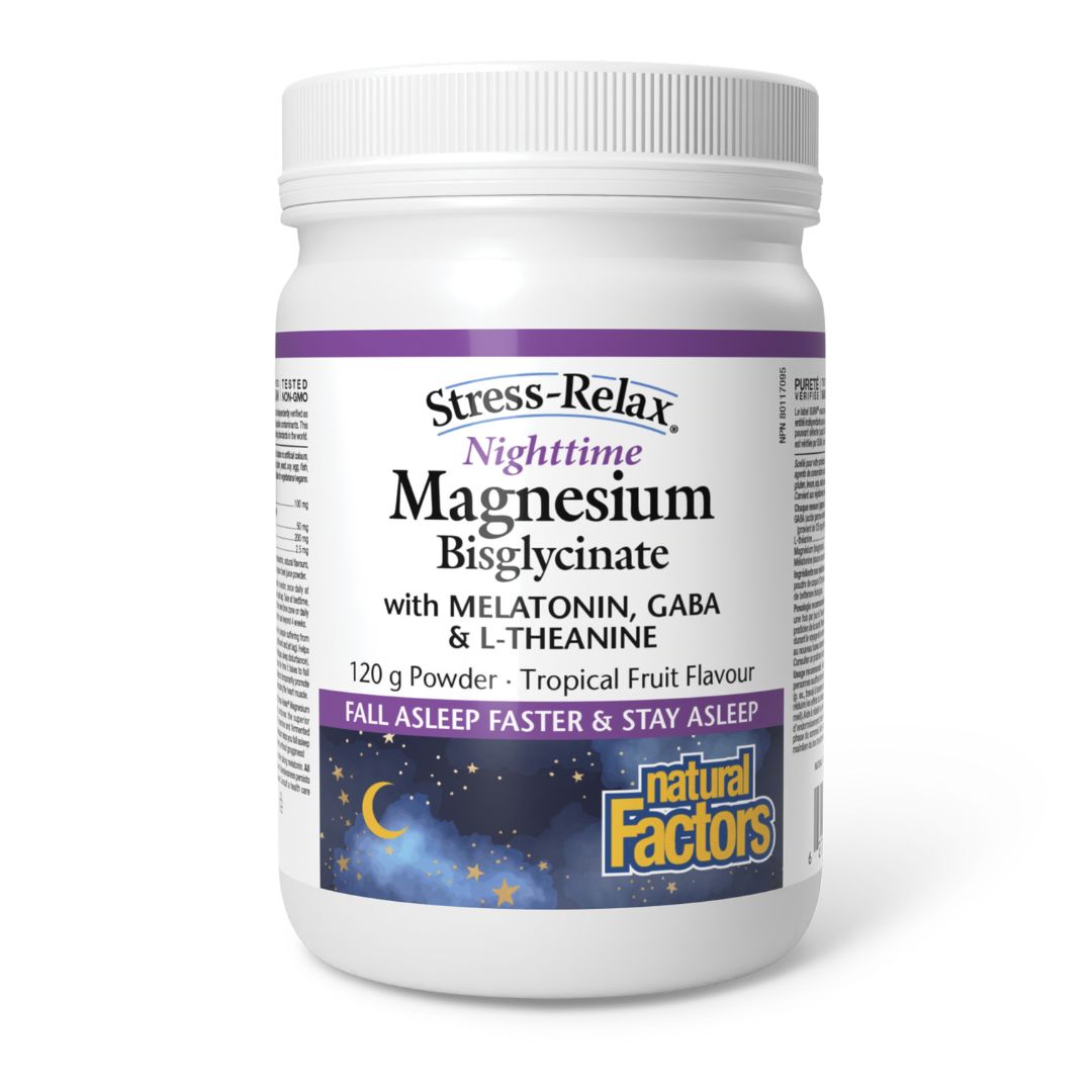 Natural Factors Nighttime Magnesium (120g) - Lifestyle Markets