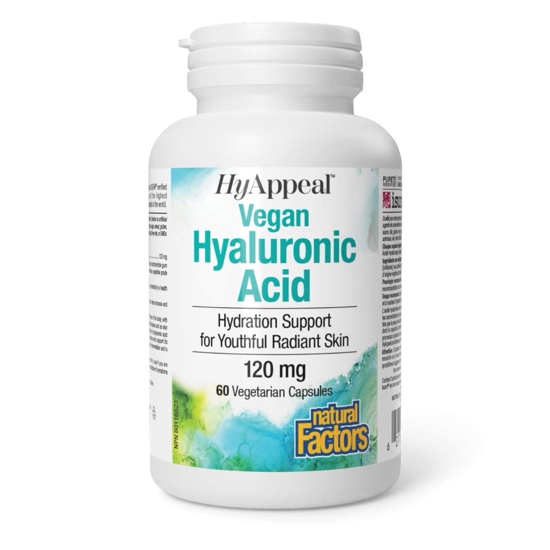 Natural Factors HyAppeal Vegan Hyaluronic Acid (60 VCaps) - Lifestyle Markets