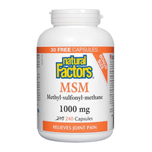 Natural Factors MSM (1000mg) (240 Capsules) Bonus Size - Lifestyle Markets