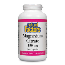 Natural Factors Magnesium Citrate (150mg) (360 Caps) - Lifestyle Markets