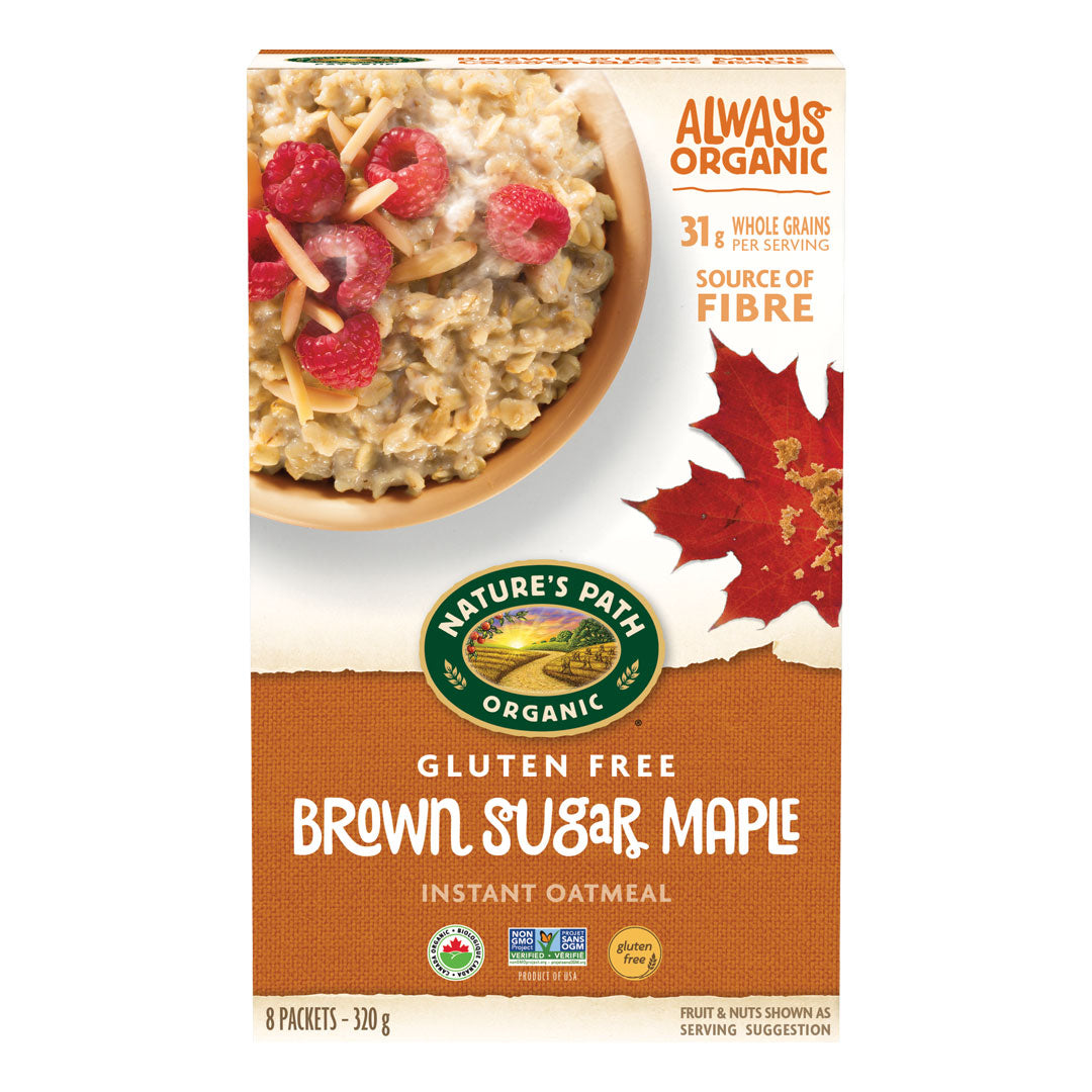 Nature's Path Instant Hot Oatmeal Brown Sugar Maple (320g) - Lifestyle Markets