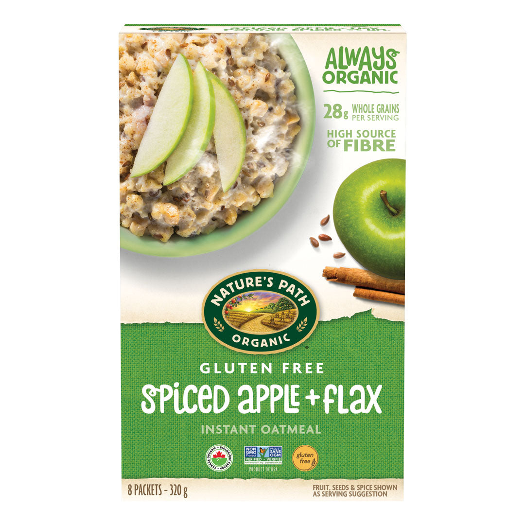 Nature's Path Pure Oats Hot Oatmeal Spiced Apple with Flax (320g) - Lifestyle Markets