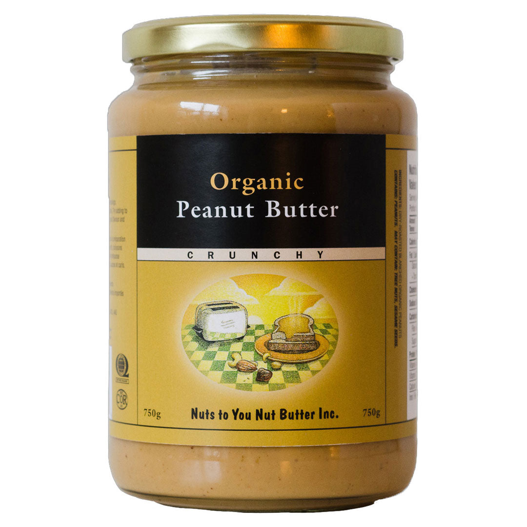 Nuts To You Organic Peanut Butter - Crunchy (750g) - Lifestyle Markets