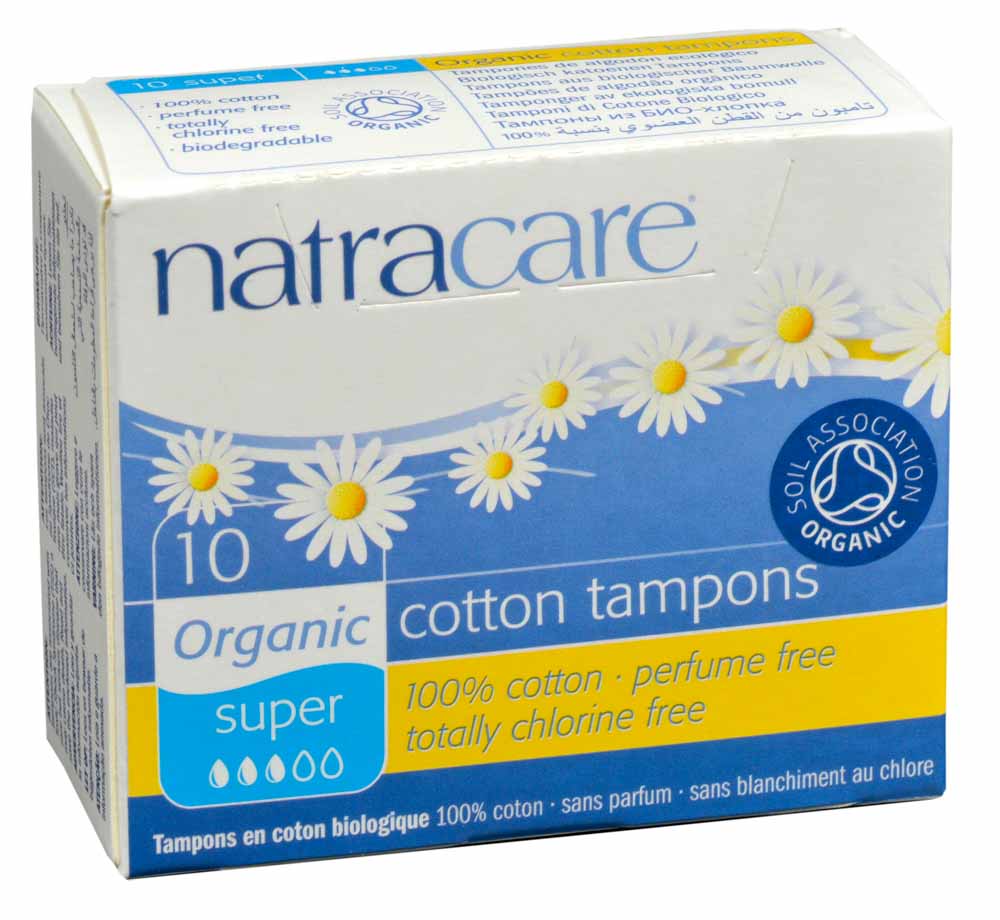 Natracare Super Tampons - No Applicator (10 Count) - Lifestyle Markets