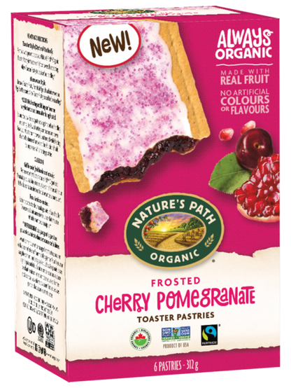 Nature's Path Frosted Cherry Pomegranate Toaster Pastries (312g) - Lifestyle Markets