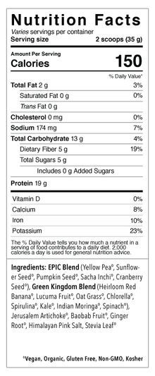 Sprout Living Epic Plant-Based Protein - Green Kingdom(455g) - Lifestyle Markets