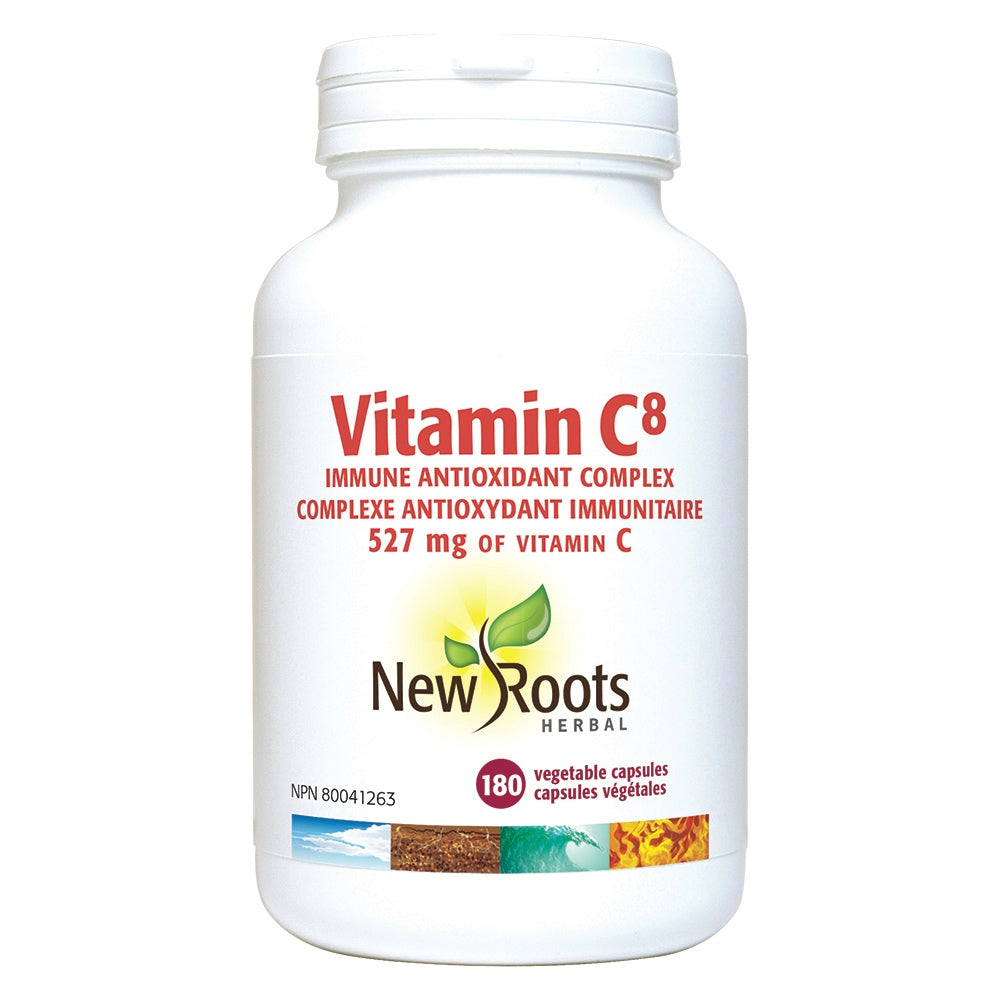 New Roots  Vitamin C8 (180 Capsules) - Lifestyle Markets
