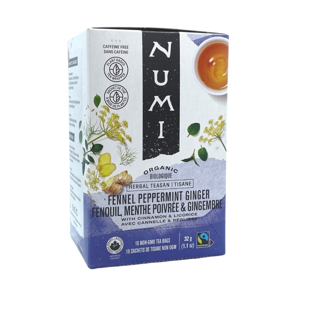Numi Organic Tea Fennel Peppermint Ginger (16 Bags) - Lifestyle Markets