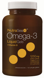 Nature's Way NutraSea +D Omega - 3 Liquid Gels (100 Soft Gels) - Lifestyle Markets