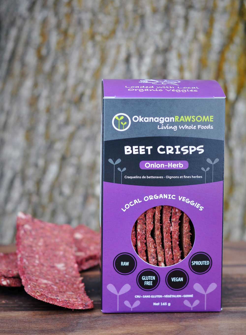 Okanagan Rawsome Beet Crisps - Onion Herb (140g) - Lifestyle Markets