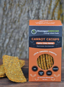 Okanagan Rawsome Carrot Crisps Spicy Chia-Hemp (150g) - Lifestyle Markets