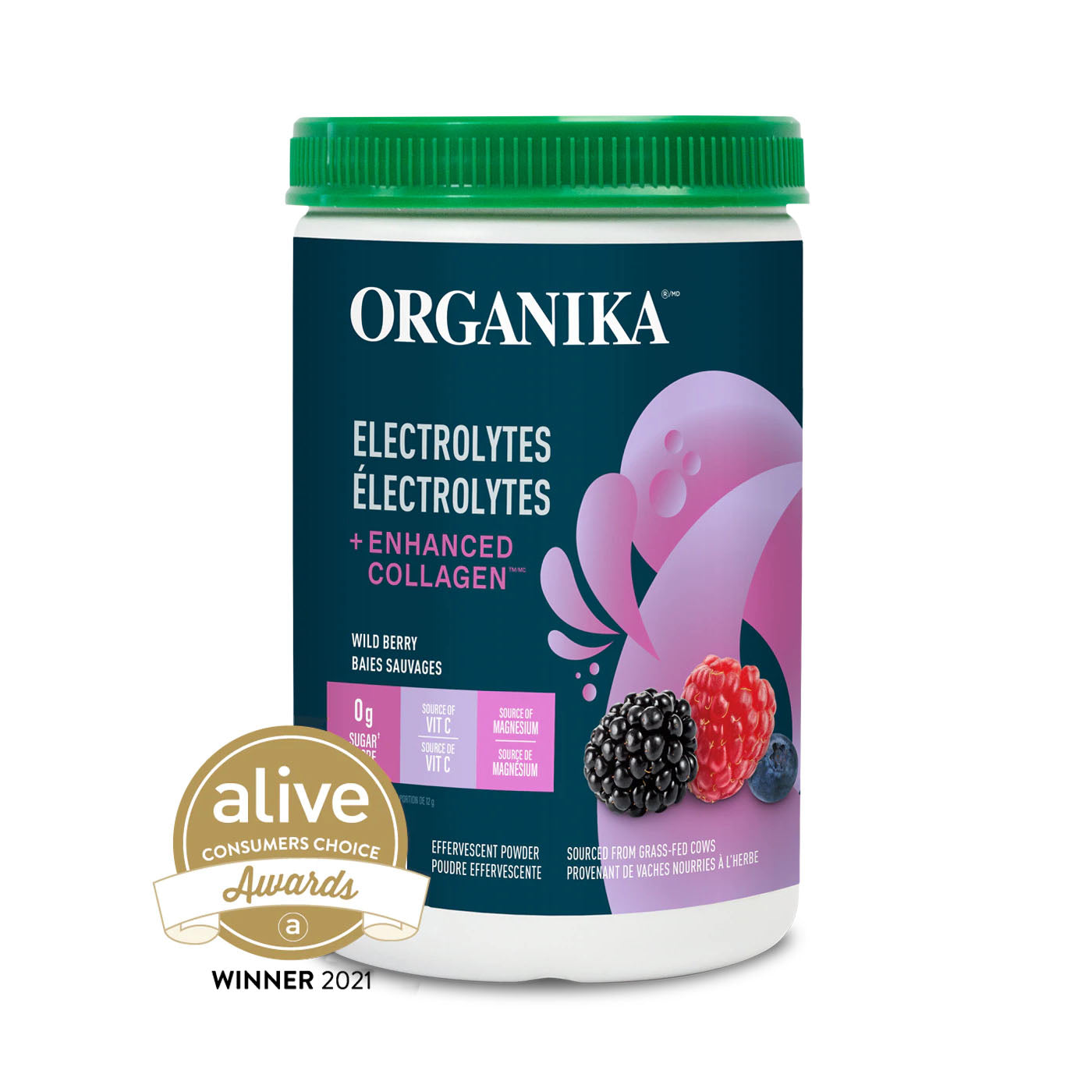 Organika Electrolytes+Collagen - Wildberry (360g) - Lifestyle Markets