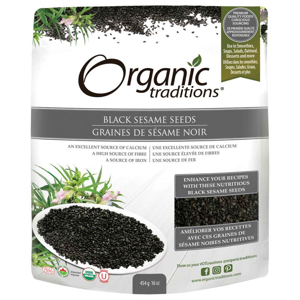 Organic Traditions Black Sesame Seeds (454g) - Lifestyle Markets