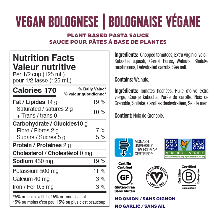 Fody Foods Pasta Sauce - Vegan Bolognese (547 ml) - Lifestyle Markets