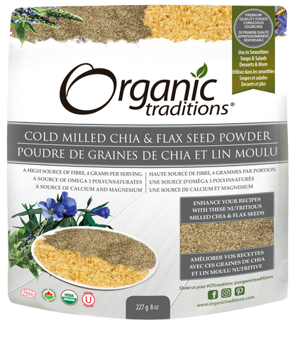 Organic Traditions Sprouted Chia & Flax (227g) - Lifestyle Markets