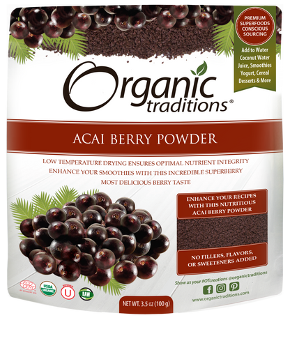 Organic Traditions Acai Powder (100g) - Lifestyle Markets