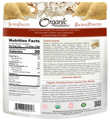 Organic Traditions Baobab Fruit Powder (150g) - Lifestyle Markets