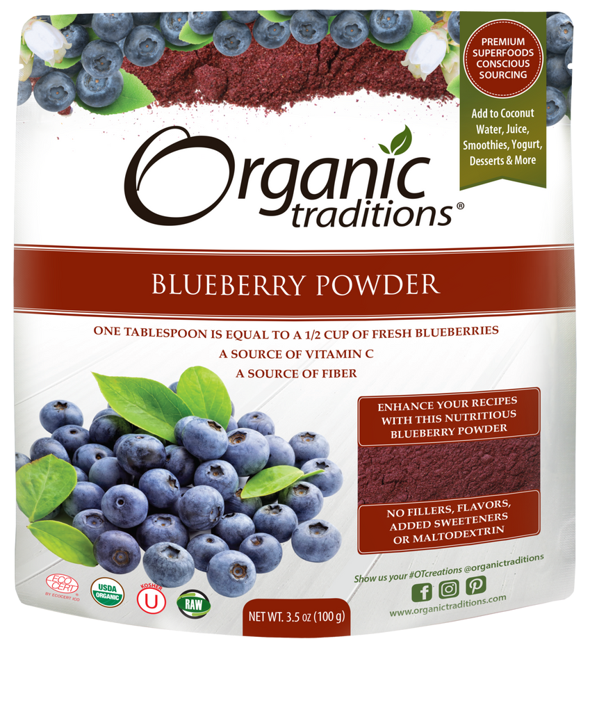 Organic Traditions Blueberry Powder (100g) - Lifestyle Markets