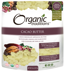 Organic Traditions Organic Cacao Butter (227g) - Lifestyle Markets