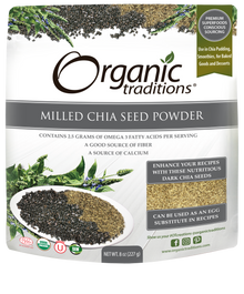 Organic Traditions Organic Milled Chia (227g) - Lifestyle Markets