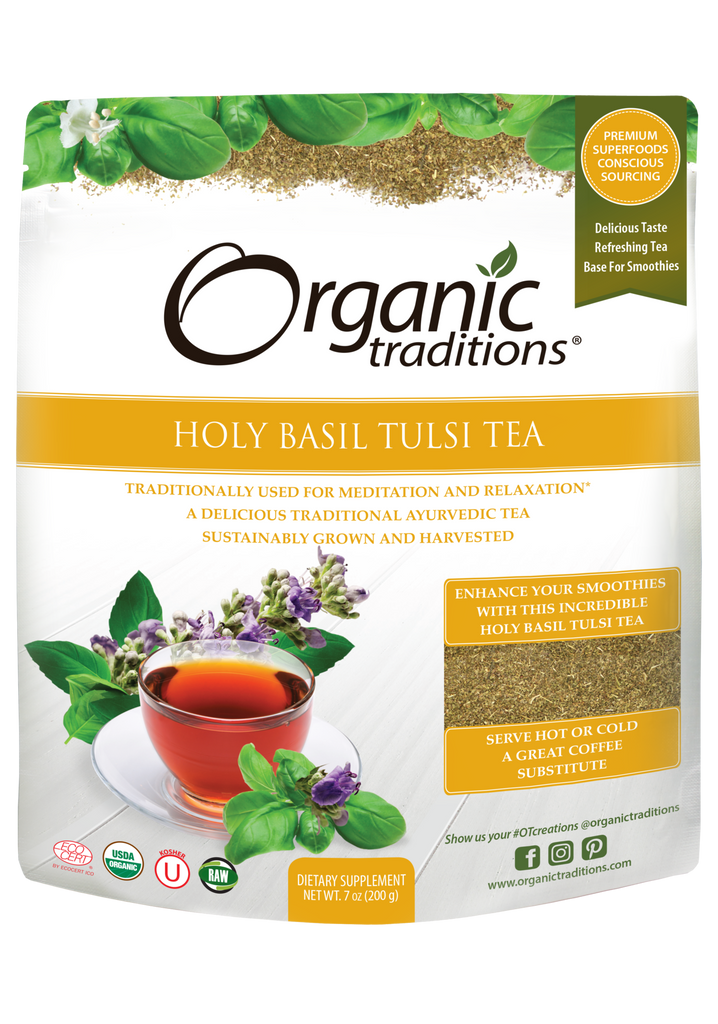 Organic Traditions Holy Basil Tulsi Tea (200g) - Lifestyle Markets