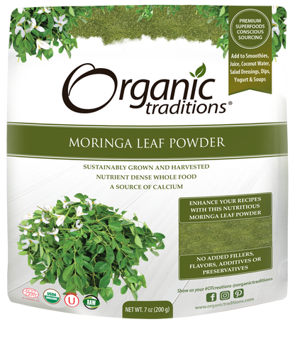 Organic Traditions Moringa Leaf Powder (200g) - Lifestyle Markets