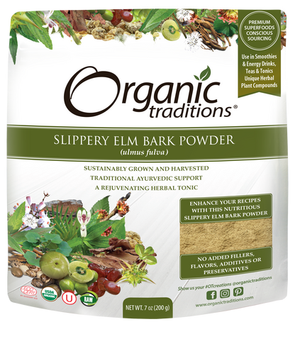 Organic Traditions Slippery Elm Bark Powder (200g) - Lifestyle Markets