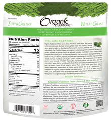 Organic Traditions Wheat Grass Juice Powder (150g) - Lifestyle Markets