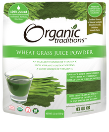 Organic Traditions Wheat Grass Juice Powder (150g) - Lifestyle Markets