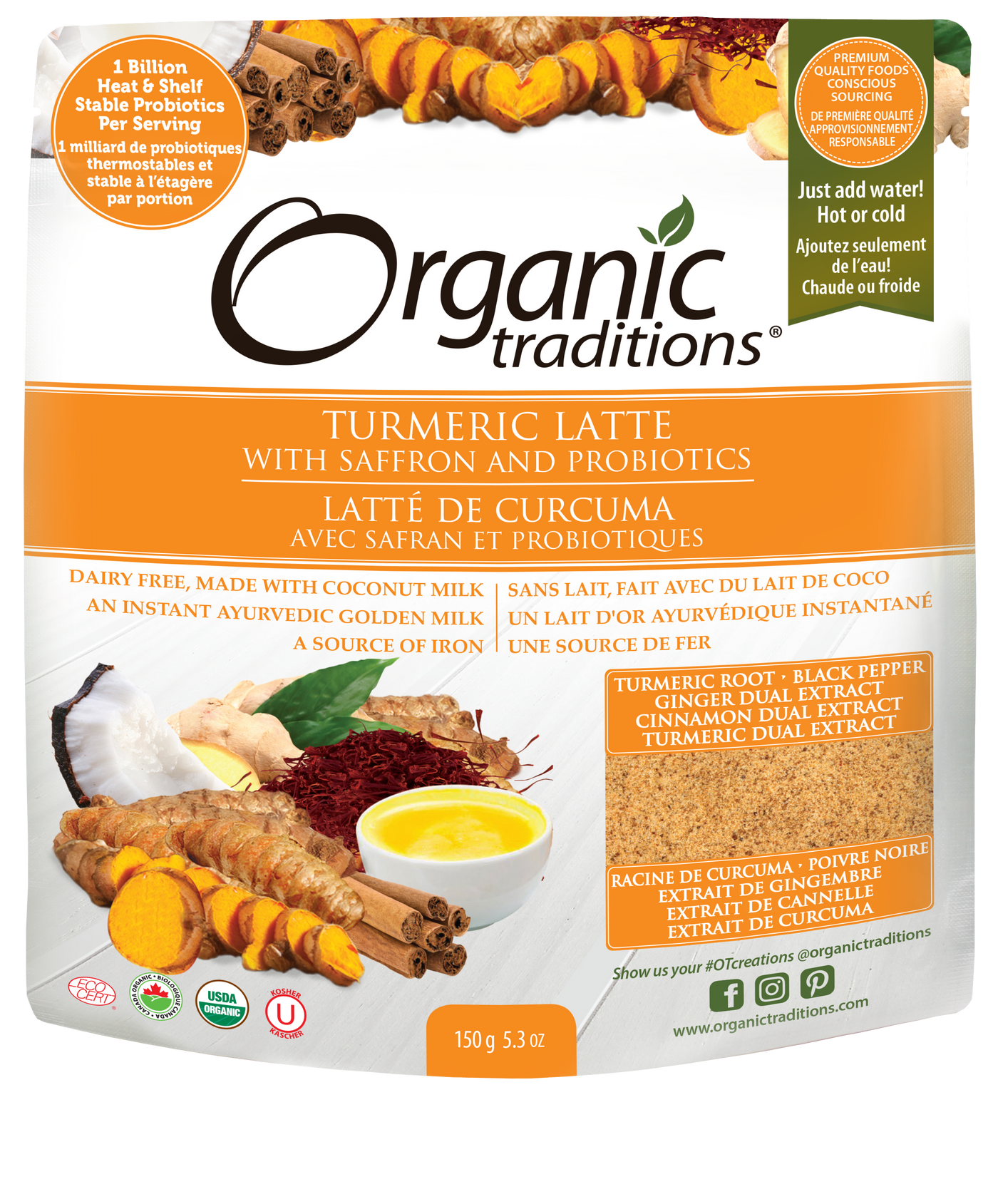 Organic Traditions Turmeric Latte (150g) - Lifestyle Markets