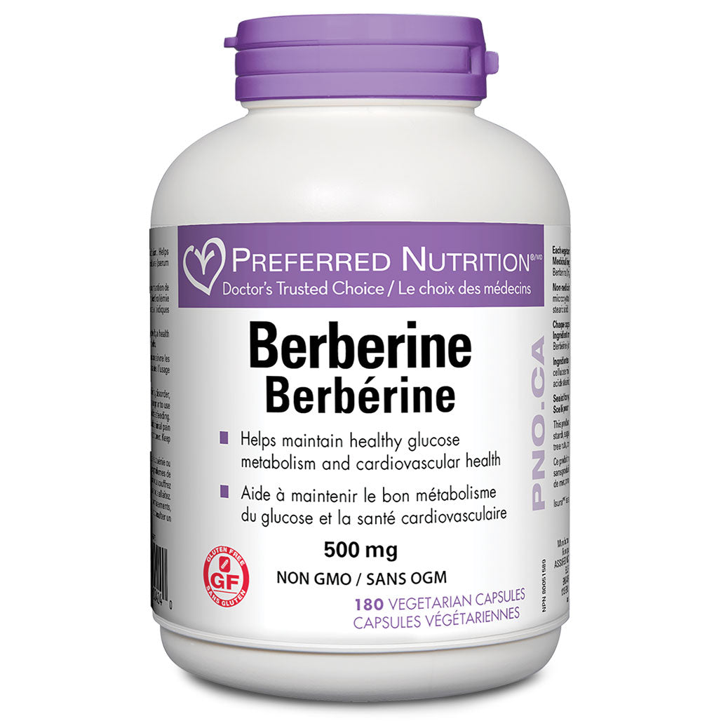 Preferred Nutrition Berberine (500mg) (180 VCaps) - Lifestyle Markets