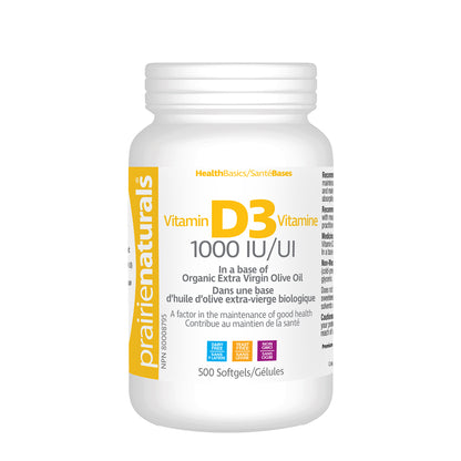 Prairie Naturals Vitamin D3 (1000iu)