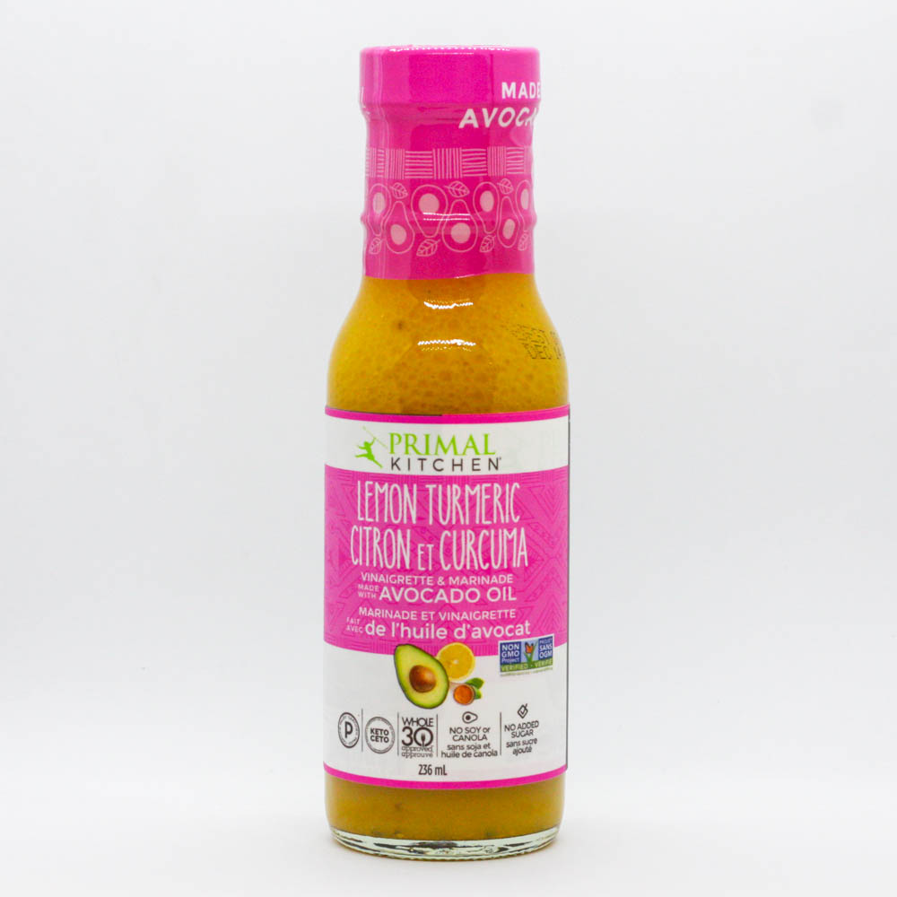 Primal Kitchen Vinaigrette and Marinade- Lemon & Turmeric (236ml) - Lifestyle Markets