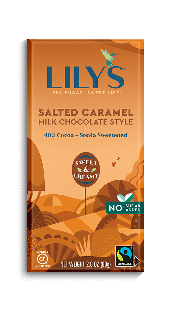 Lily's Sweets Milk Chocolate Style - Salted Caramel Bar (85g) - Lifestyle Markets