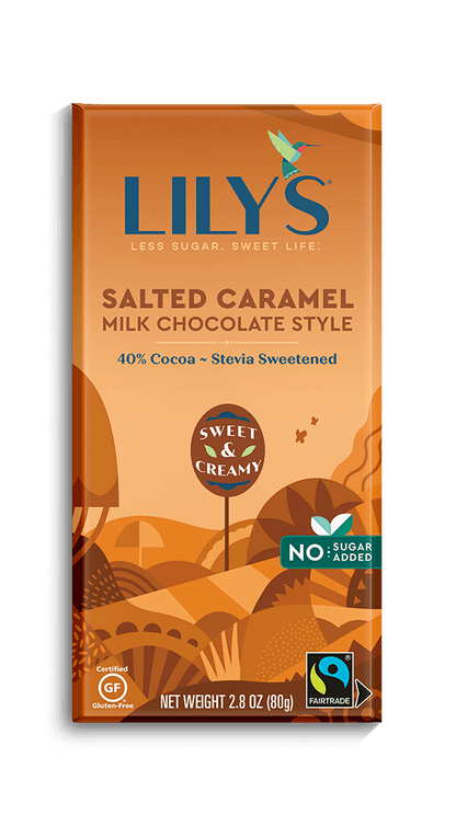 Lily's Sweets Milk Chocolate Style - Salted Caramel Bar (85g) - Lifestyle Markets