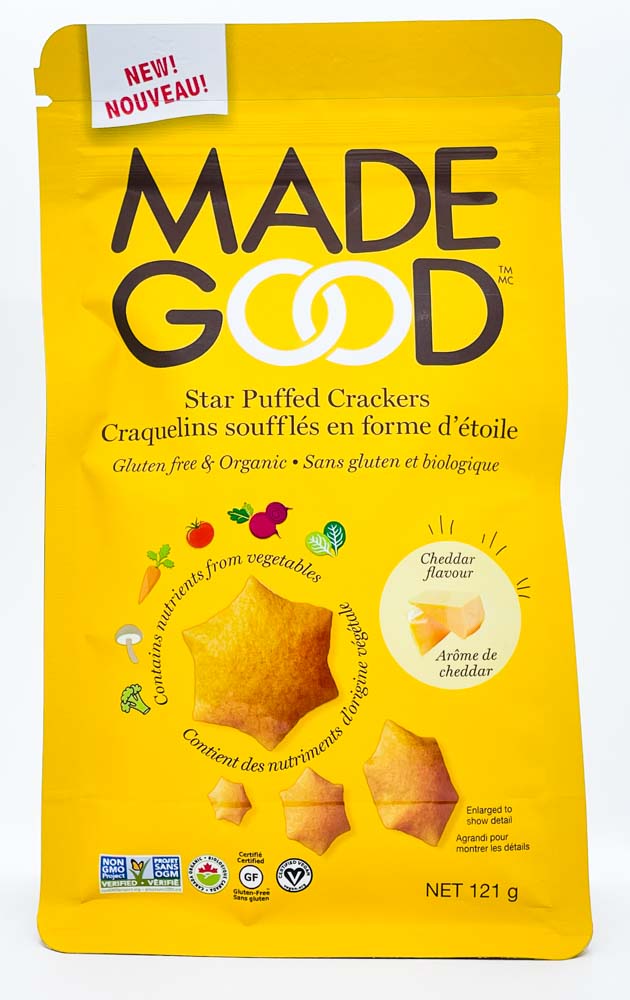 Made Good Star Puffed Crackers - Cheddar Flavour (121g) - Lifestyle Markets