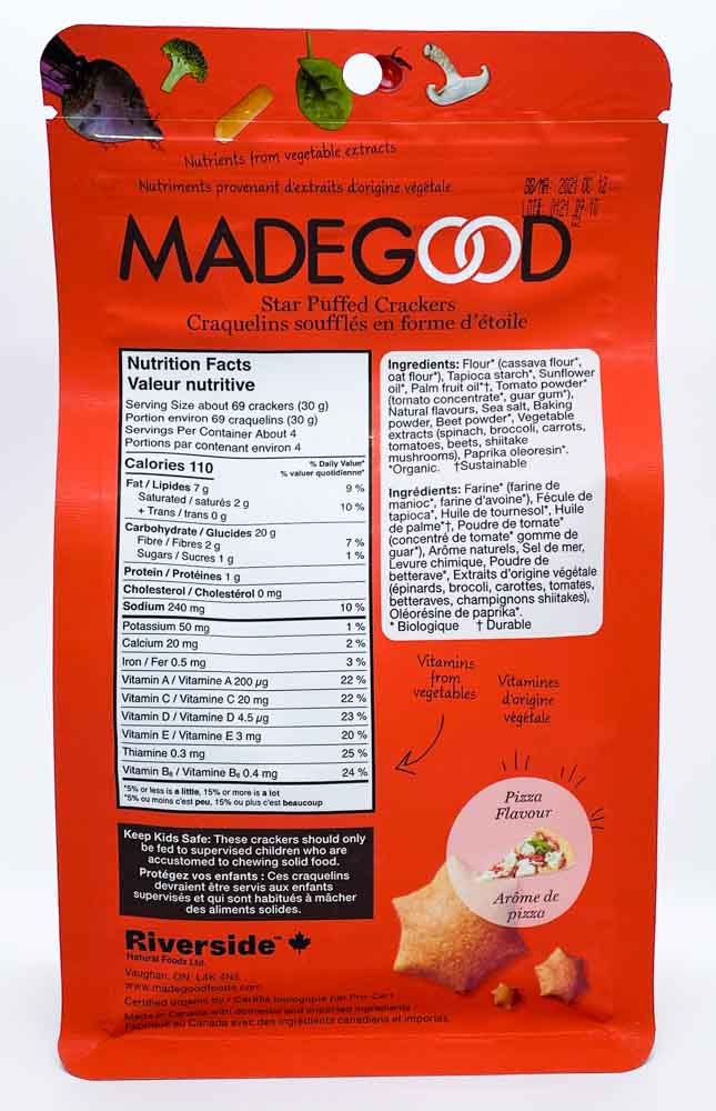 Made Good Star Puffed Crackers - Pizza Flavour (121g) - Lifestyle Markets