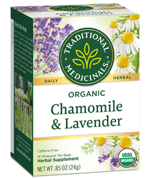 Traditional Medicinals Chamomile & Lavender Tea (16 Bags) - Lifestyle Markets