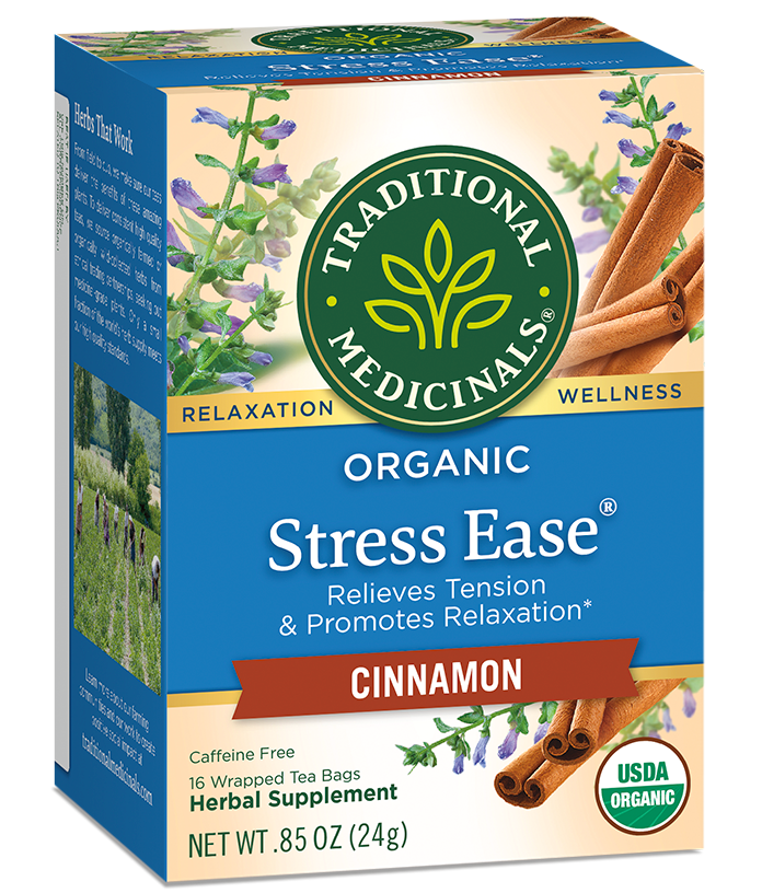 Traditional Medicinals Stress Ease Cinnamon Tea (16 Bags) - Lifestyle Markets