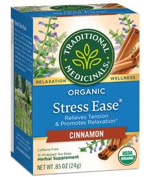 Traditional Medicinals Stress Ease Cinnamon Tea (16 Bags) - Lifestyle Markets
