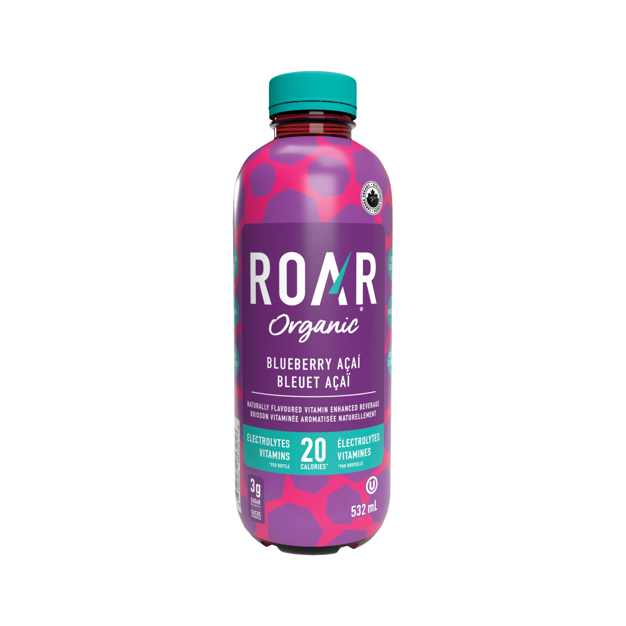 Roar Organic Hydration Drinks - Blueberry Acai (532ml) - Lifestyle Markets